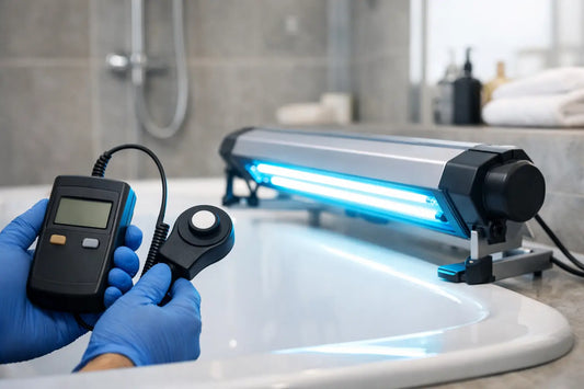Test support UV salle de bain fiable