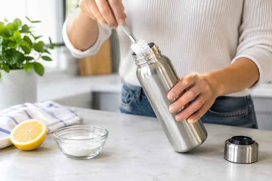 Nettoyer une gourde inox sans odeur en 5 gestes