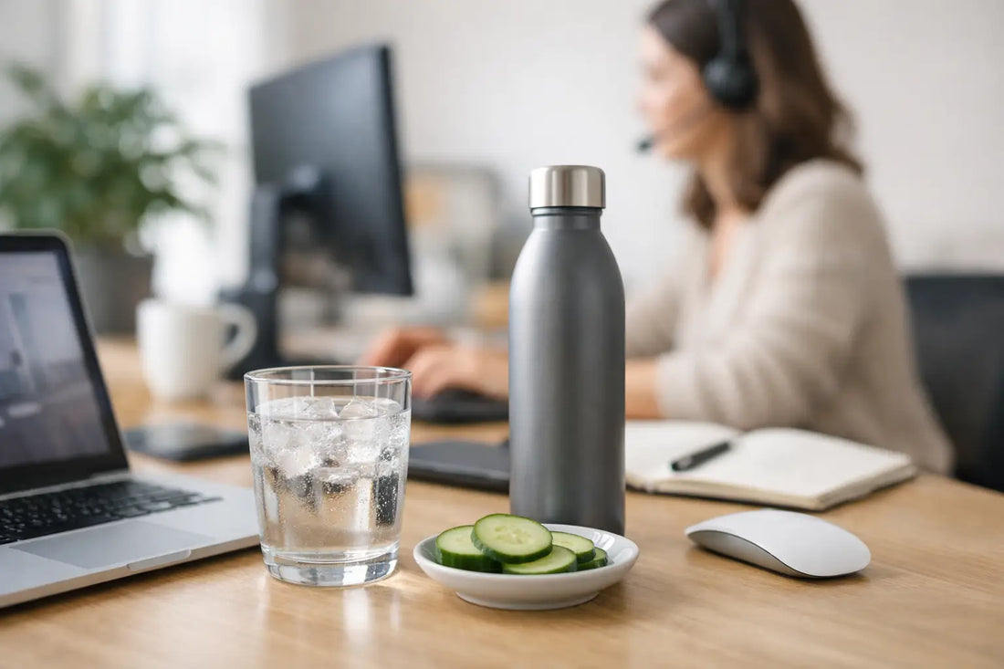 Exemple de routine hydratation en télétravail