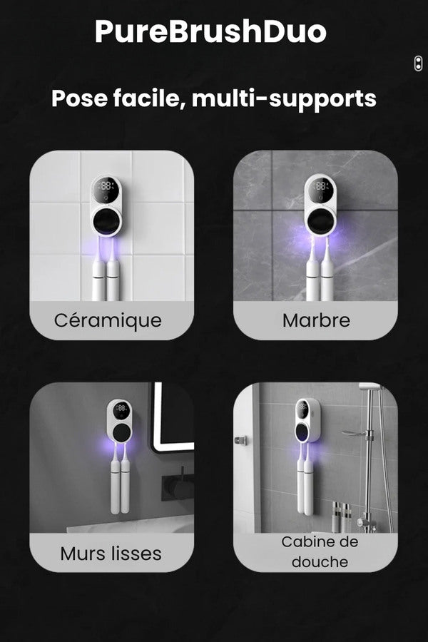 Mini Support Intelligent De Désinfectant Pour Brosse À Dents UV, Support Mural De Désinfectant Pour Brosse À Dents UV, Désinfectant Pour Brosse À Dents De Salle De Bain