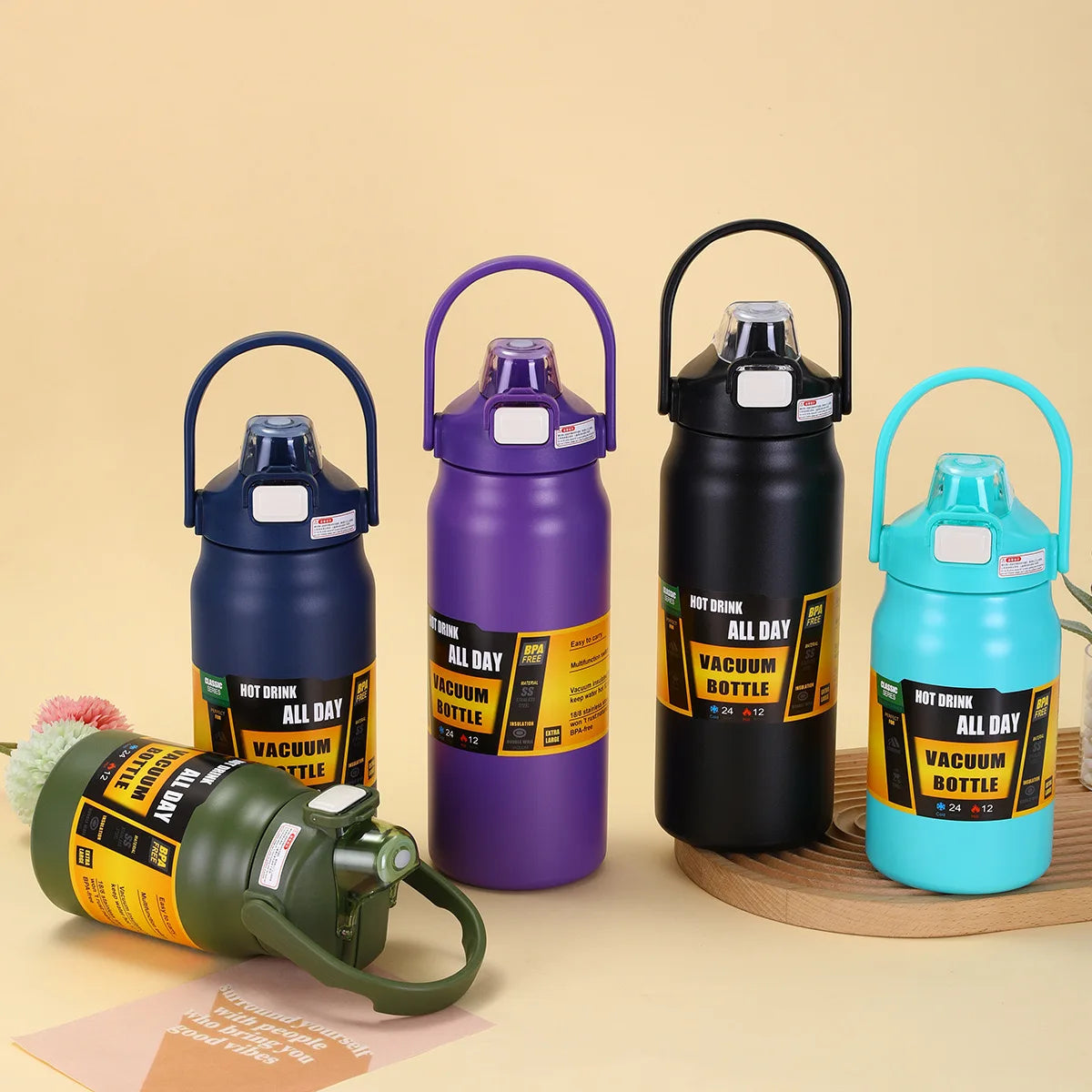 Bouteille Thermo En Acier Inoxydable De 1,5 L, Grande Capacité, Tasse Sous Vide Portable, Thermos, Tasse Isolée De 1500Ml