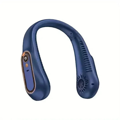 Mini Ventilateur de cou sans pales Longue Durée De Vie, Portable, Silencieux, Chargeur Usb, Affichage Numérique.